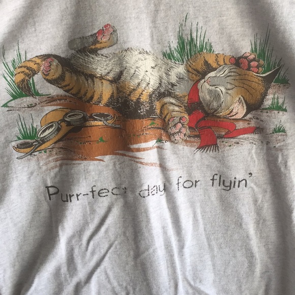 Wrinkled Vintage Cat Graphic Tee - Picture 2 of 7